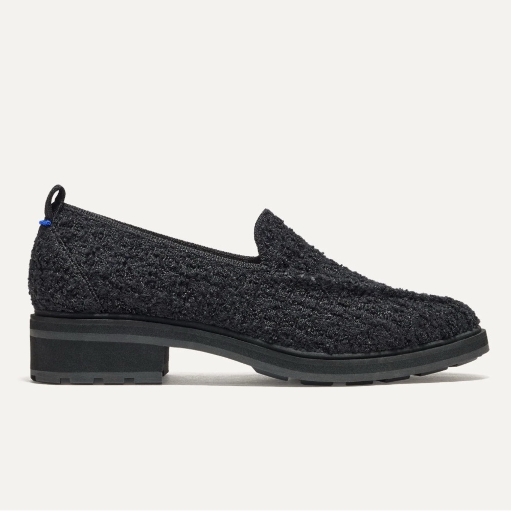 Rothy’s Women’s Lug Loafer in Black Boucle’ Sz 9.5
